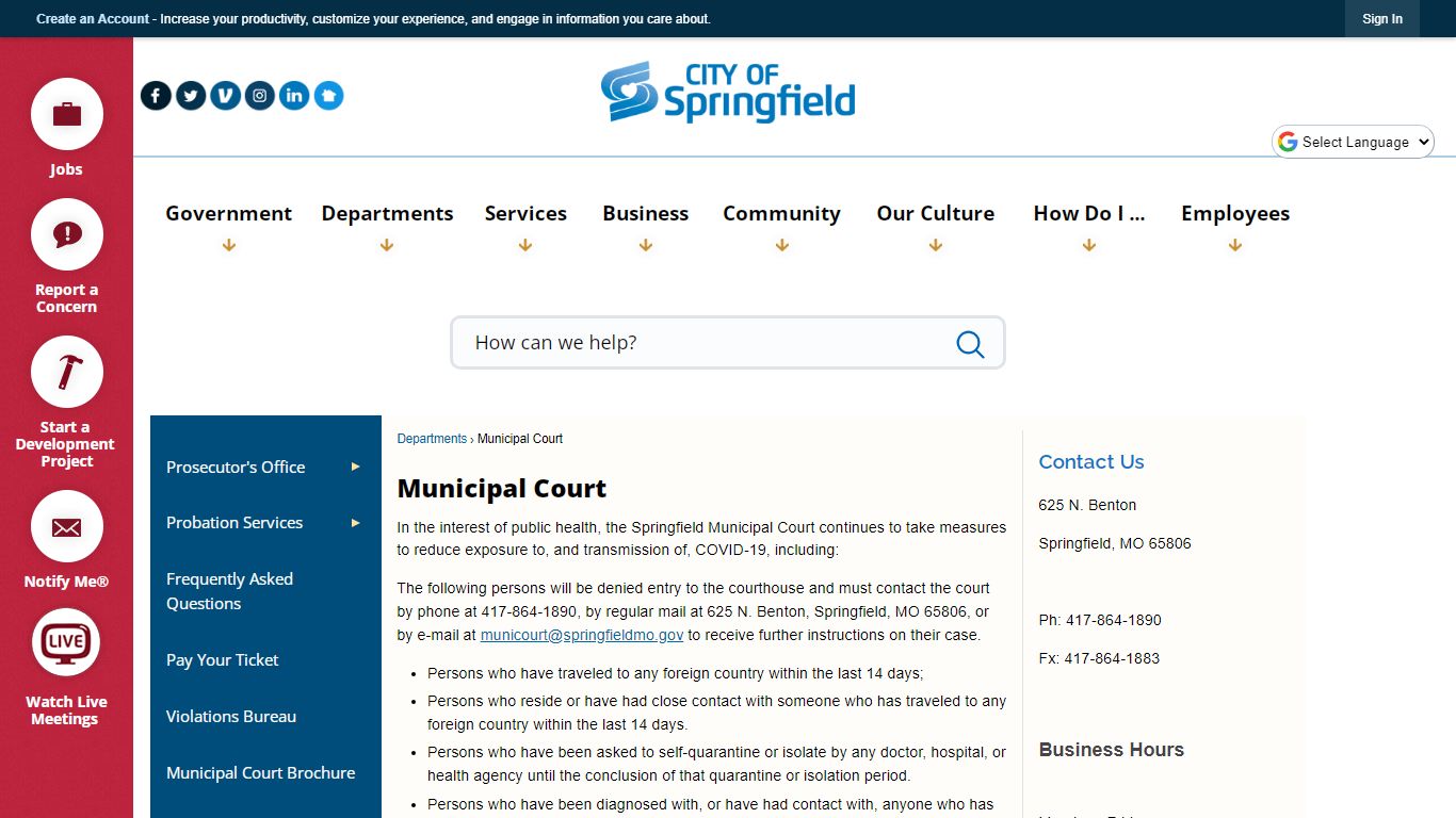 Municipal Court | Springfield, MO - Official Website