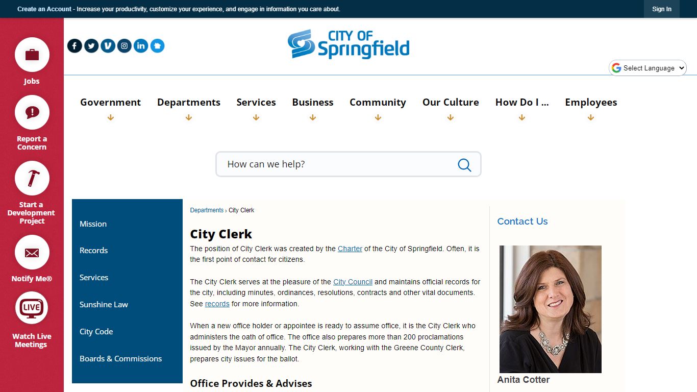 City Clerk | Springfield, MO - Official Website